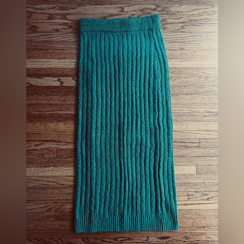 Free People Kelly Green Ribbed Sweater Maxi Skirt - Picture 8 of 8
